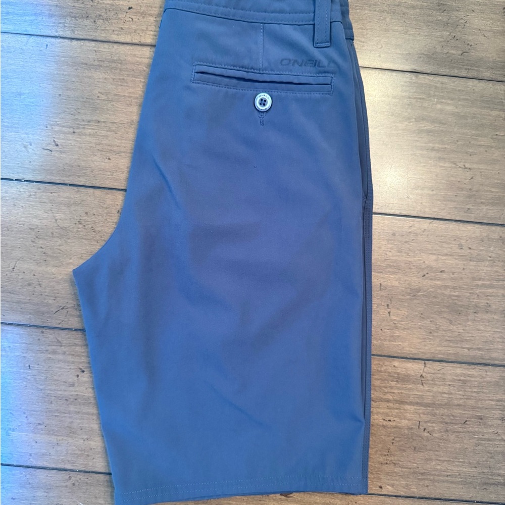 O'Neill Boys Navy Flat Front Shorts, Size 25